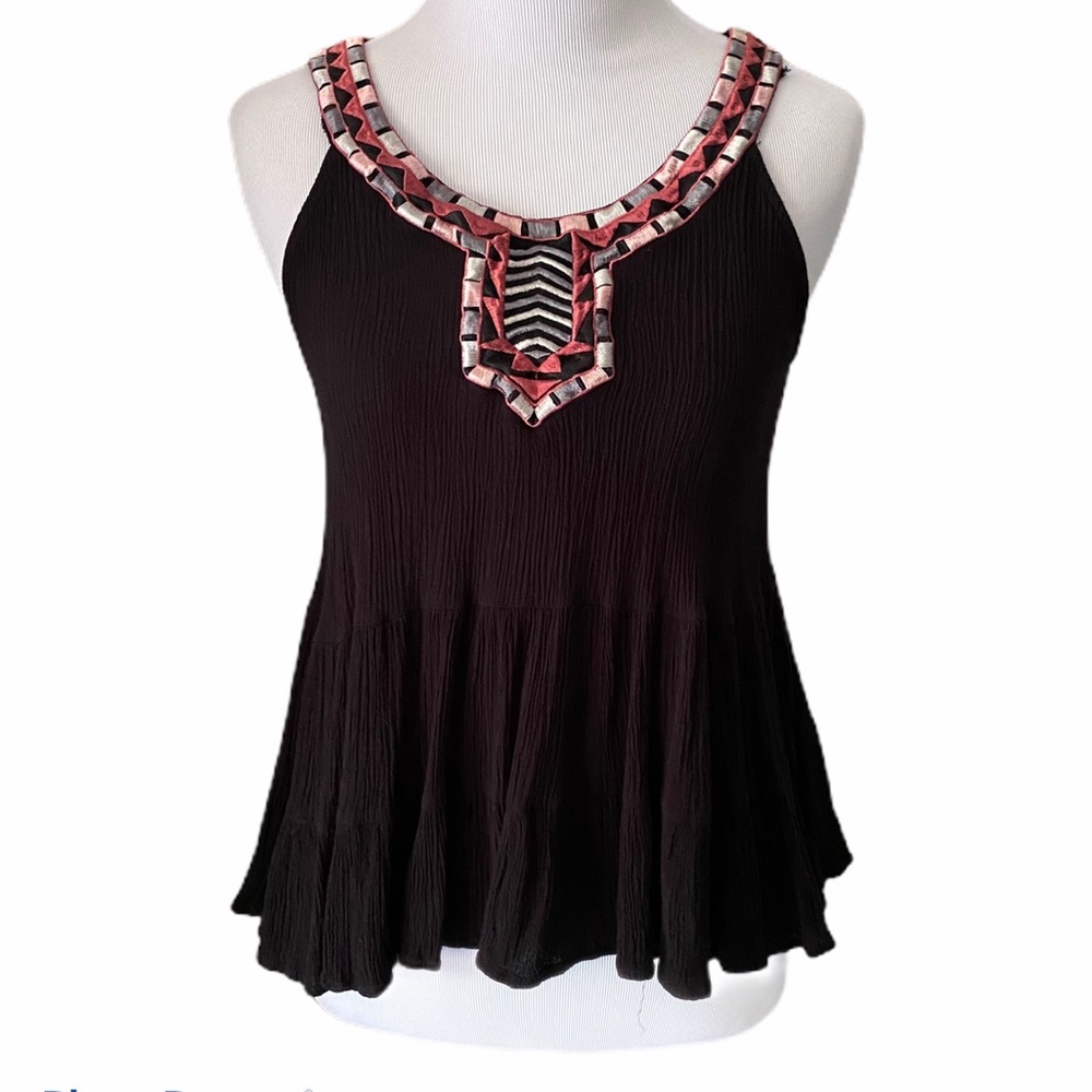 Altar'd State Black Boho Top XS